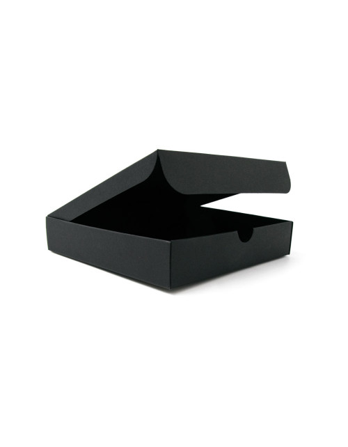 Musta neliönmuotoinen lahjalaatikko