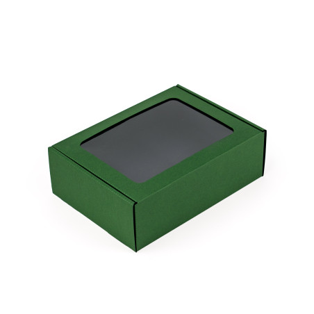 Vihreä A5-laatikko ikkunalla | 210×160×70 mm | Superbox