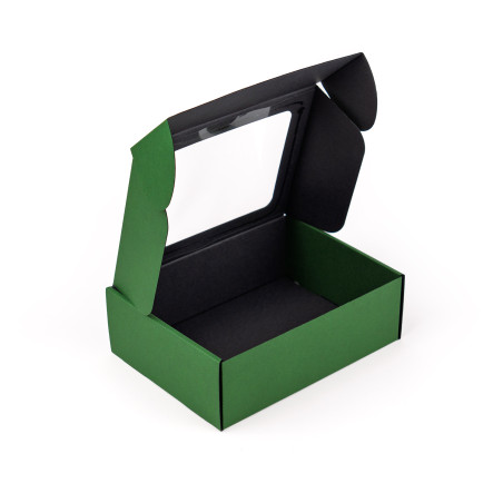 Green A5 Format Gift Box with Window