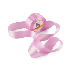 Tyylikäs vaaleanpunainen satiininauha, 38 mm leveä
