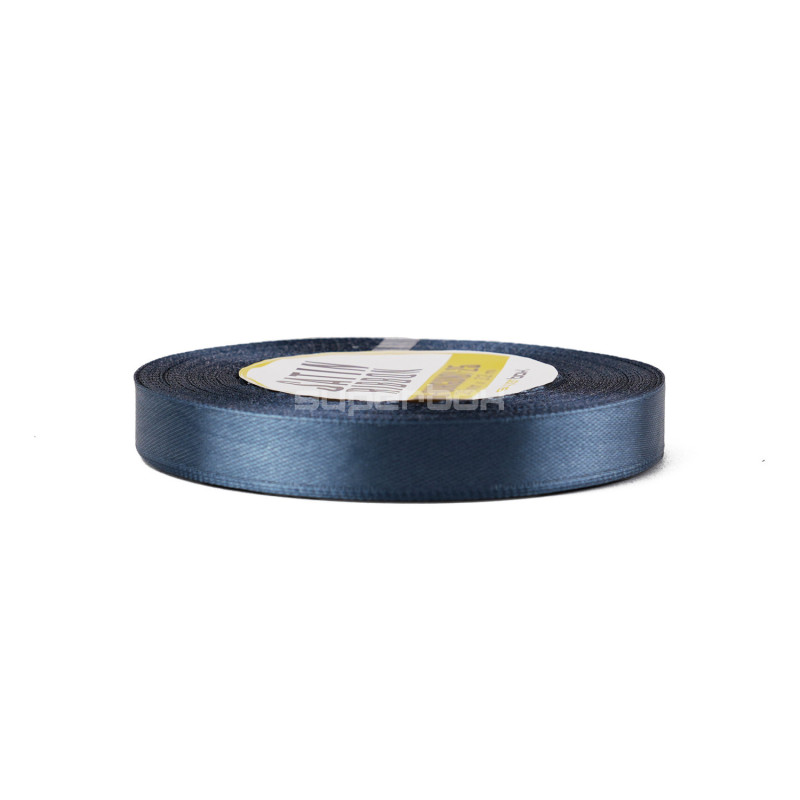 Hienostunut laivastonsininen satiininauha, 12 mm leveä
