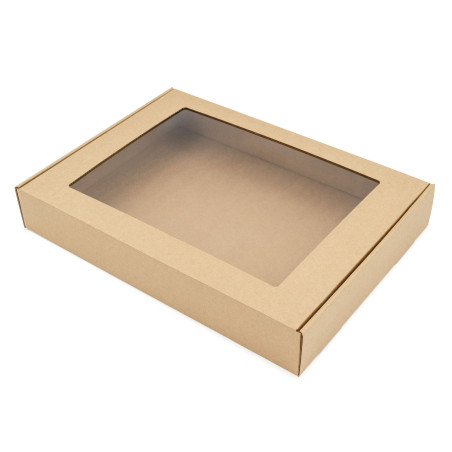 Brown Gift Box with Transparent Window