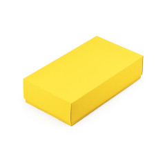 Keltainen kaksiosainen pahvinen lahjarasia | 200x110x50 mm | Superbox