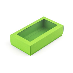 Pastel Green Gift Box with Window | 200x110x50 mm | Superbox