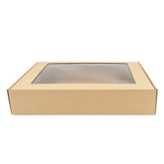 Brown Gift Box with Transparent Window