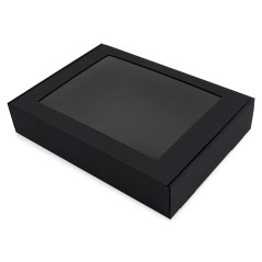 Black Gift Box with Transparent Window