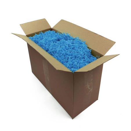 Jäykkä taivaansininen paperisilppu – 2 mm, 1 kg