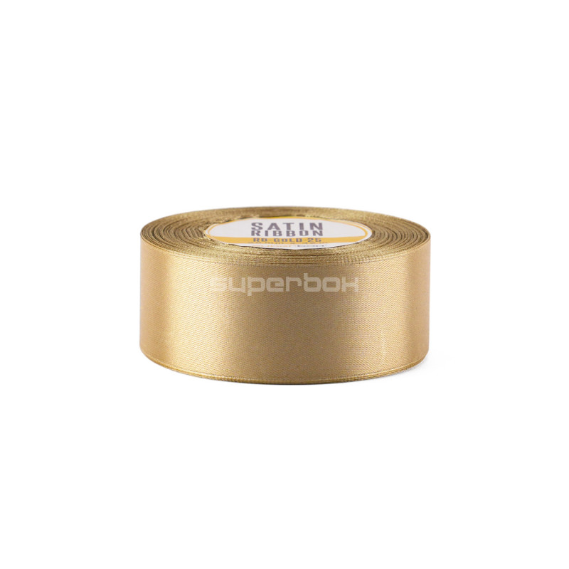 Leveä kullanvärinen satiininauha, 38 mm leveä