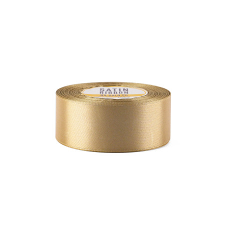 Kultainen satiininauha - kiiltävä, 38 mm leveä, 32 metrin rullaa