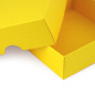 Small Square Yellow Cardboard Gift Box