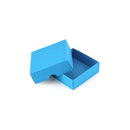 Two Piece Small Square Sky Blue Cardboard Gift Box