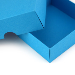 Small Square Sky Blue Cardboard Gift Box | 90x90x30 mm | Superbox