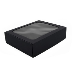 Black Gift Box with Clear Window