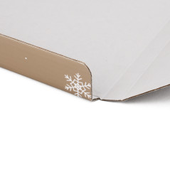 Muted Gold Envelope With Snowflakes | 155x155x10 mm | Superbox