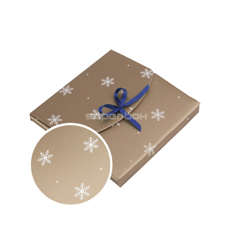 Muted Gold Envelope With Snowflakes