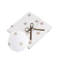 Very Fancy Small White Envelope with Gold Snowflakes