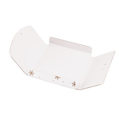 Very Fancy Small White Envelope with Gold Snowflakes