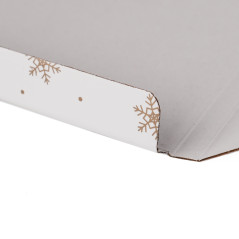 Valkoinen pieni kuori kultahiutalein | 155x155x10 mm | Superbox
