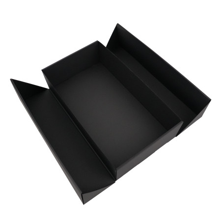 Double Door Black Box with Integrated Silver Ribbon
