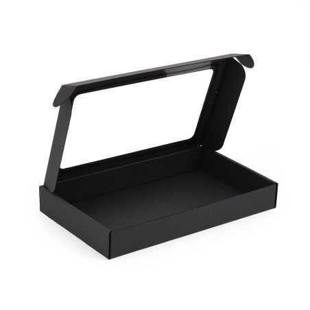 Black Low Height Gift Box with PVC Window