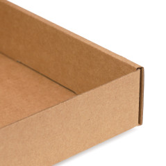 Ruskea matala lahjapakkaus ikkunalla | 300x180x40 mm | Superbox