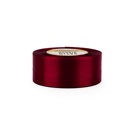 Burgundinpunainen satiininauha – kiiltävä, leveys 38 mm, rulla 32 m