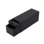 Black oblong gift box for bottle with two drawers, 320x108x90 mm