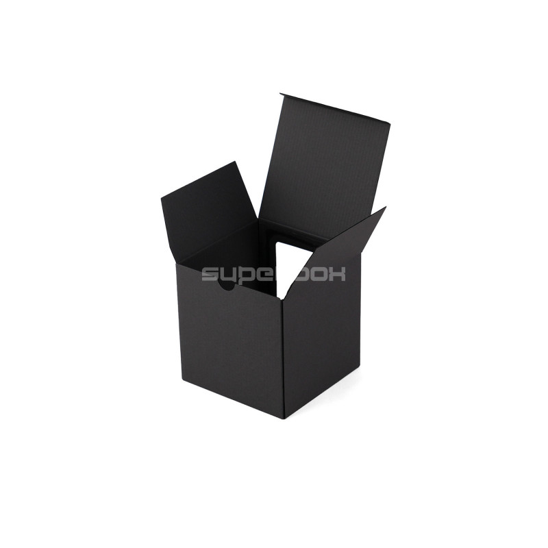 Black Cube Gift Box with Clear Window for Packing Candle Black Cube Gift Box with Clear Window for Packing Candle