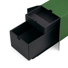 Green Closed Box with Drawers | 320x108x90 mm | Superbox