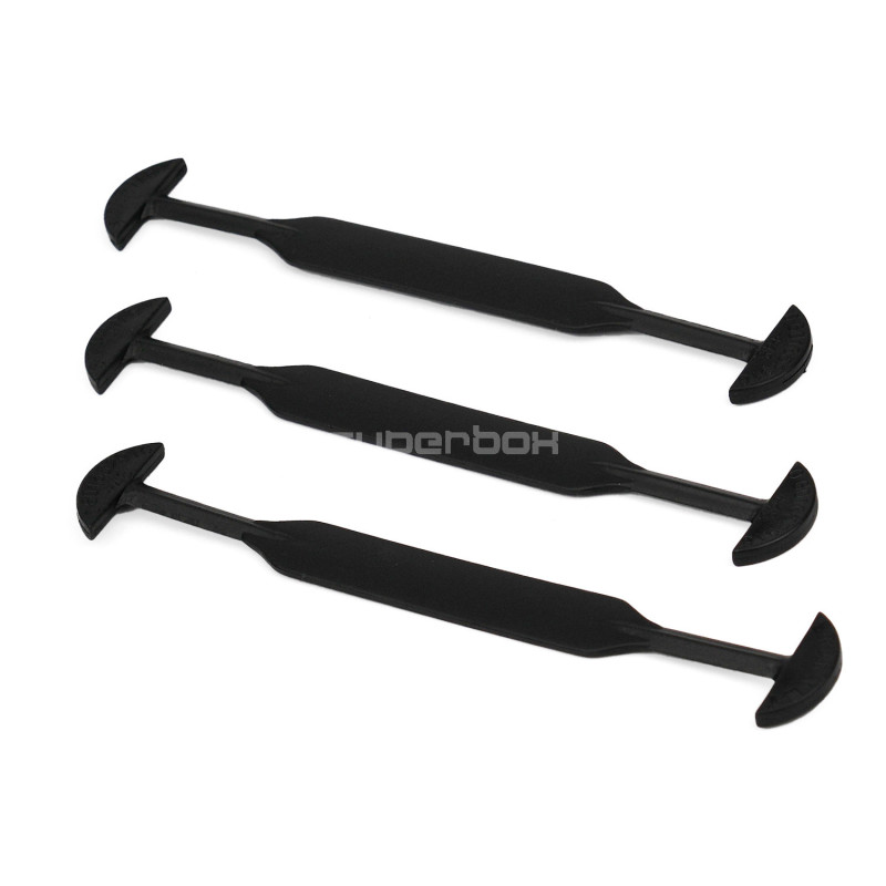 Mustat muovikahvat lahjalaatikoille, 155x25x3.5 mm