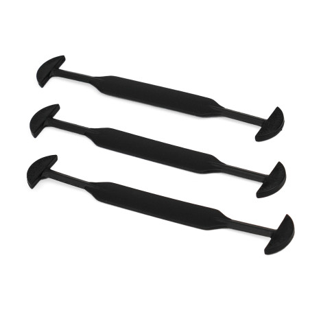 Black plastic handles for gift boxes, 155x25x3.5 mm