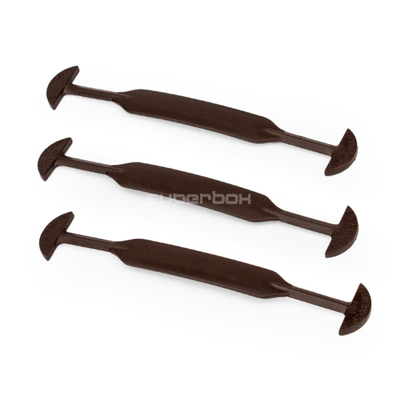 Ruskeat muovikahvat lahjalaatikoille, 155x25x3.5 mm