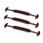 Brown plastic handles for gift boxes, 155x25x3.5 mm