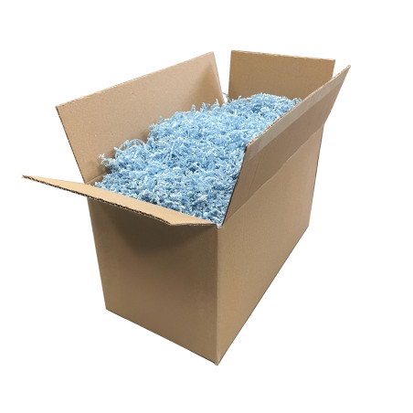 Jäykkä vaaleansininen silputtu paperi - 2 mm, 1 kg