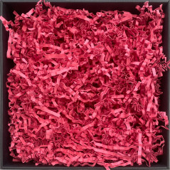 Jäykkä vadelmanvärinen silputtu paperi – 4 mm, 1 kg