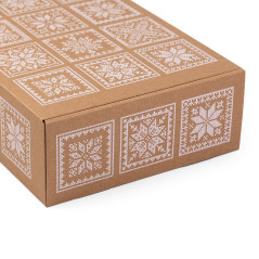 Brown A4 Box with Ethnic Motifs | 305x215x85 mm | Superbox
