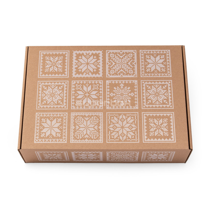 Brown A4 Box with Ethnic Motifs