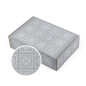 Grey A4 box with ethnic motifs, 305x215x85 mm