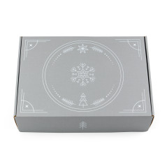 Harmaa A4-laatikko minimalistisilla talvikoristeilla, 305x215x85 mm