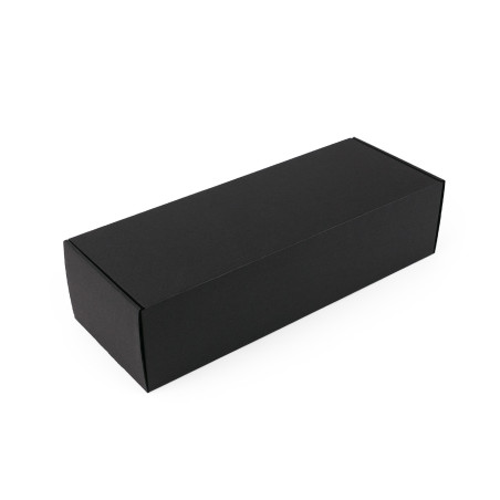 Long black box from corrugated cardboard, 400x150x100 mm