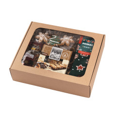 Ruskea lahjarasia ikkunalla | 340x280x85 mm | Superbox