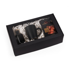 Black Extended Gift Box with Window | 340x195x85 mm | Superbox
