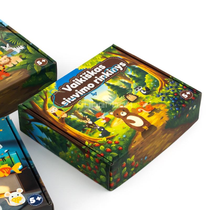 Children's Boxes with Colorful Print