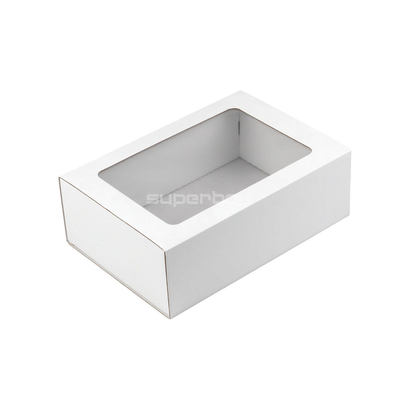 White Gift Box with a Sleeve and Window