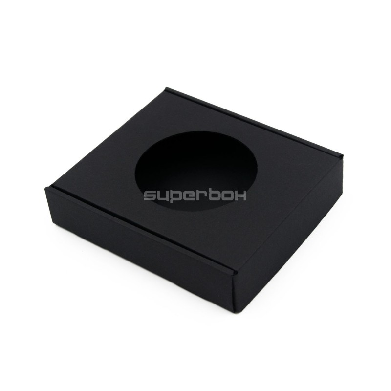 Black Square Gift Box with Round Window