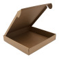 Brown Flat Square Gift or Postal Box without Window