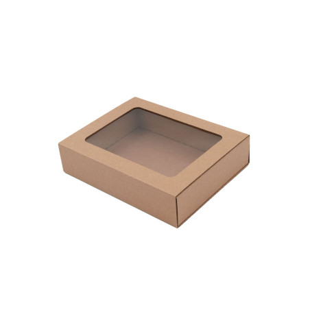 Brown Sleeve Gift Box with Clear Window