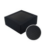 Black Large Square PREMIUM Gift Box with Stripes