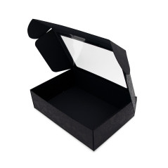 Glossy Deer Black Christmas Box