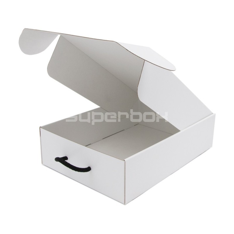 White Gift Box with Handle, Suitcase Type